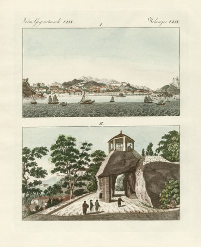 Makaó portugál gyarmata Kínában (színes metszet) alkotó: German School