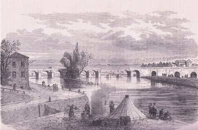 Párizs védelme – a Jonville-sur-Marne híd lerombolása, Cassells History of the War between France-Németország, kiadó: Cassell and Company Limited, 1890 körül (litho) alkotó: German School