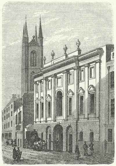 A Bank of England eredeti otthona, Walbrook, London (metszet) alkotó: German School