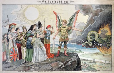 Európa népe a tavaszi időben, 1896 alkotó: German School