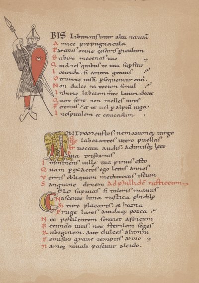 Horatius költészete egy 12. századi francia kéziratban alkotó: German School