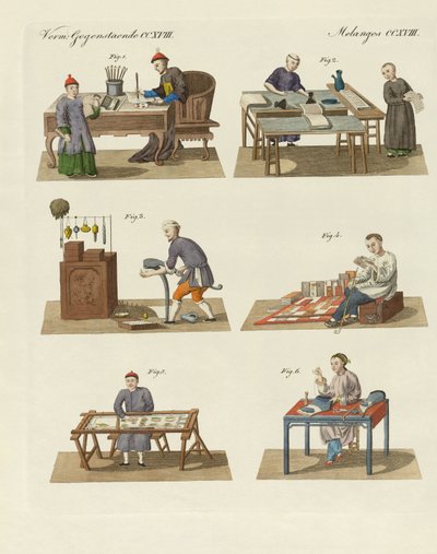 Kereskedelmi, művészeti és kézimunkák Kínában (színes gravírozás) alkotó: German School