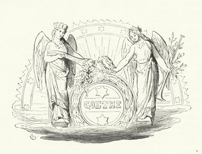 Tisztelgés Johann Wolfgang Goethe német író előtt alkotó: German School
