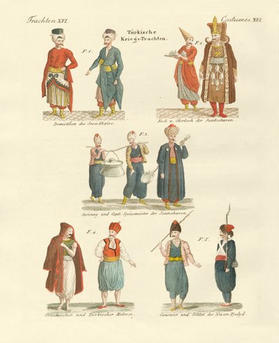 Török népviselet (színes metszet) alkotó: German School