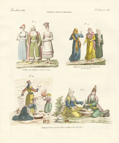 Török népviselet (színes metszet) alkotó: German School