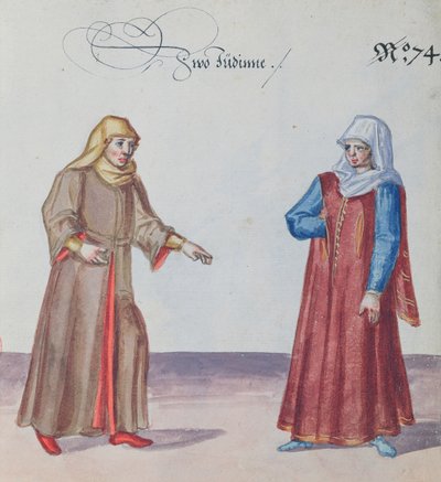 Két zsidó nő, 1600 körül (wc papíron) alkotó: German School