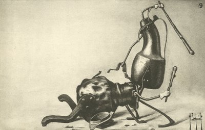 Két korsó párbajt vív (litho) alkotó: German School