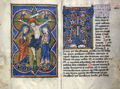 Két oldal egy tizenharmadik századi, latin nyelvű Missale-ből, a Közép-Rajna vidékéről, 1250-1300 körül alkotó: German School
