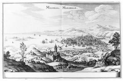 Marseille látképe, Martin Zeiller Topographia Galliae-jából, 1655-61 alkotó: German School