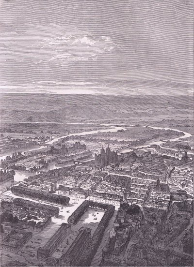 View of Metz, Cassells History of the War Franciaország és Németország között, kiadó: Cassell and Company Limited, 1890 körül (litho) alkotó: German School