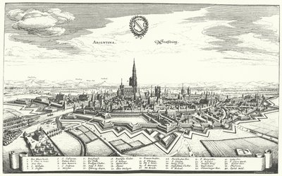 Kilátás Strasbourgra (metszet) alkotó: German School