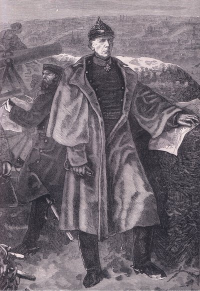 Von Moltke Párizs előtt, Cassells History of the War Franciaország és Németország között, kiadó: Cassell and Company Limited, 1890 körül (litho) alkotó: German School