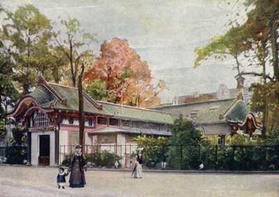 Mocsári madárház, Berlini Állatkert, Németország (színes litho) alkotó: German School
