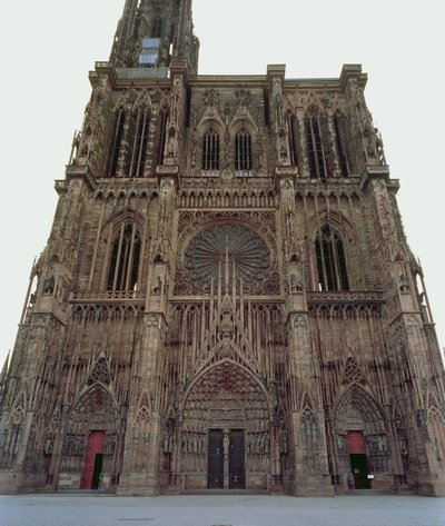 A strasbourgi székesegyház nyugati homlokzata, 1277-ben kezdődött alkotó: German School