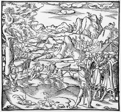 William Tell, illusztráció a Cosmographie Universelle-ből, Sebastien Munster (1488-1552) Basel, megjelent 1559 alkotó: German School
