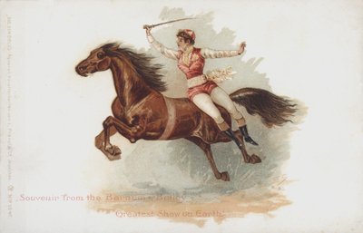 Barnum és Bailey cirkuszának lovasnője (kromolito) alkotó: German School