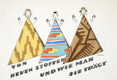 "von neuen stoffen und wie man sie trägt" a Styl, pub.1922-ből (pochoir print) alkotó: German School