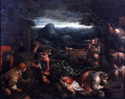 The Grape Harvest (olaj, vászon) alkotó: Gerolamo Bassano