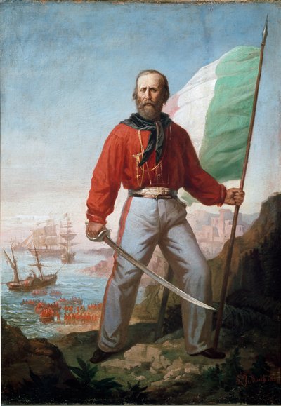 Giuseppe Garibaldi portréja Marsalában (olaj, vászon) alkotó: Gerolamo Induno