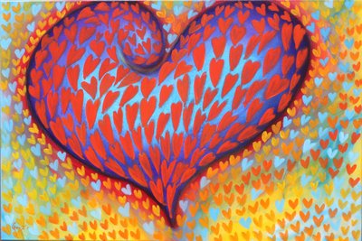 Confetti Hearts, 2023 (akril, vászon) alkotó: Gerrit Greve