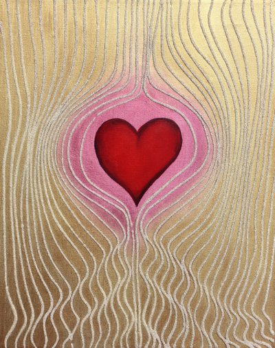 Heart Currents 3, 2011 (homok és akril vászonra) alkotó: Gerrit Greve