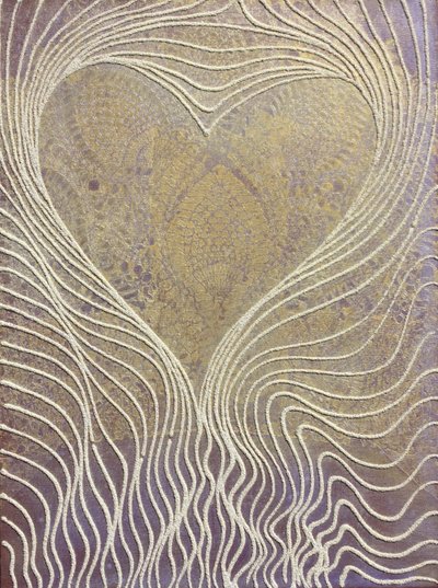 Heart Currents 9, 2011 (homok és akril vászonra) alkotó: Gerrit Greve