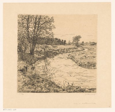 A Hattemerbeekben (eredeti cím a tárgyon) alkotó: Gerrit Haverkamp (signed by artist)