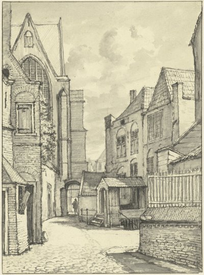 A St. Janskerk vagy a Grote Kerk Goudában alkotó: Gerrit Lamberts