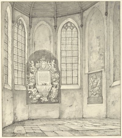 Anthony Pieterson sírja a szörnyeteg templomában alkotó: Gerrit Lamberts