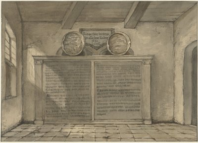 Két rézmedence a loosduineni templomban alkotó: Gerrit Lamberts