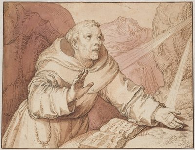 Szent Ferenc kapja a stigmákat alkotó: Gerrit Pietersz.