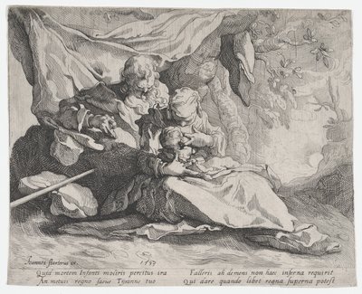 A többi az egyiptomi repülésben, 1593. alkotó: Gerrit Pietersz Sweelink