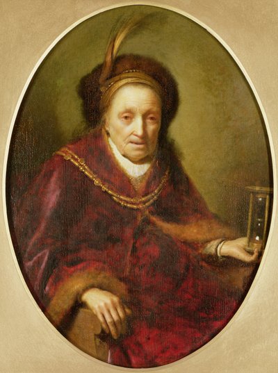 Egy öregasszony óraüveggel alkotó: Gerrit Dou
