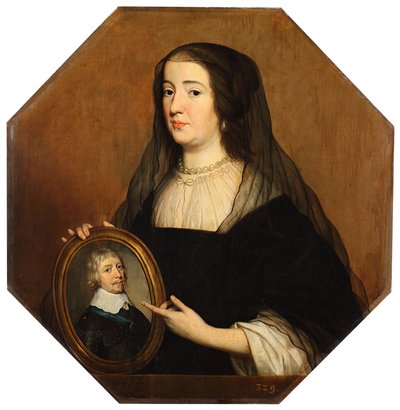 Amalie von Solms (1602-1675) in Witwentracht alkotó: Gerrit van Honthorst