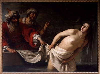 Suzanne a fürdőben Gherardo delle Notti (Gerrit van Honthorst) festménye (1590-1656) 1655 V. 157x213 cm Róma, Galleria Borghese alkotó: Gerrit van Honthorst