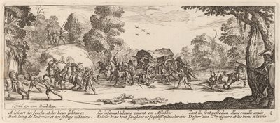 Támadás egy edző ellen alkotó: Gerrit van Schagen after Jacques Callot