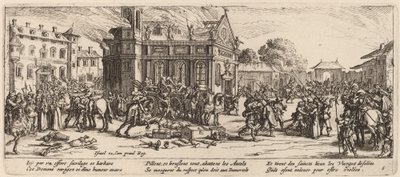 Egy kolostor lerombolása alkotó: Gerrit van Schagen after Jacques Callot