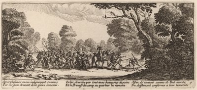 A bűnöző katonák felfedezése alkotó: Gerrit van Schagen after Jacques Callot