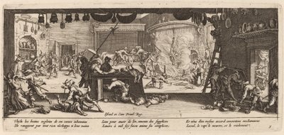 Egy nagy parasztház kifosztása alkotó: Gerrit van Schagen after Jacques Callot