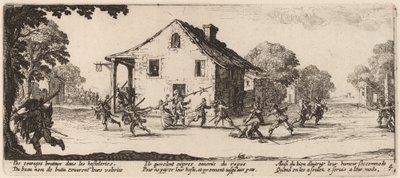 Fosztogatás jelenete alkotó: Gerrit van Schagen after Jacques Callot