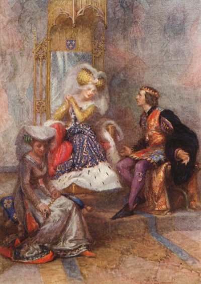 Shakespeare, V. Henrik király (színes litográfia) alkotó: Gertrude E. Demain (after) Hammond