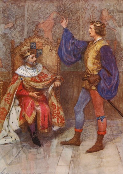 William Shakespeare darabja: Henrik (színes litográfia) alkotó: Gertrude E. Demain (after) Hammond