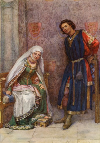 William Shakespeare darabja: János király (színes litográfia) alkotó: Gertrude E. Demain (after) Hammond