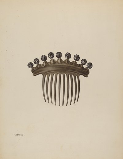Fésű, c. 1939. alkotó: Gertrude Lemberg