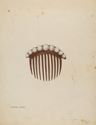Fésű, c. 1939. alkotó: Gertrude Lemberg