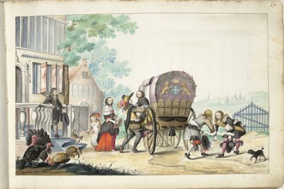 Érkezés egy vidéki házba alkotó: Gesina ter Borch (signed by artist)