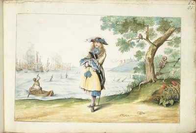 Moses ter Borch az angol tengerparton alkotó: Gesina ter Borch (signed by artist)