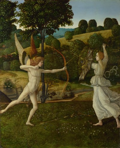 A szerelem és a tisztaság harca, 1475 és 1500 között alkotó: Gherardo di Giovanni del Fora