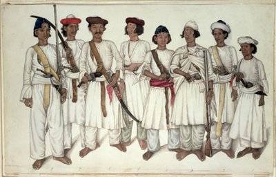 Nyolc gurkha, 1815 alkotó: Ghulam Ali Khan