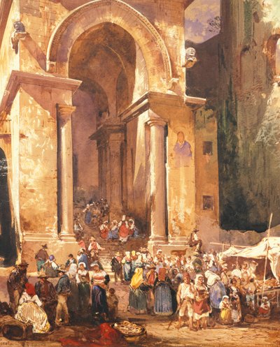 A gaetai Szent Erasmus harangtornyának ajtaja, Giacinto Gigante (1806-1876), Olaszország alkotó: Giacinto Gigante
